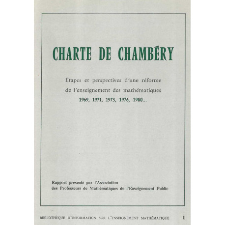 CHARTE DE CHAMBERY