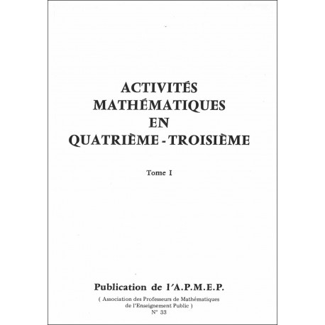 Activités mathématiques en quatrième-troisième 